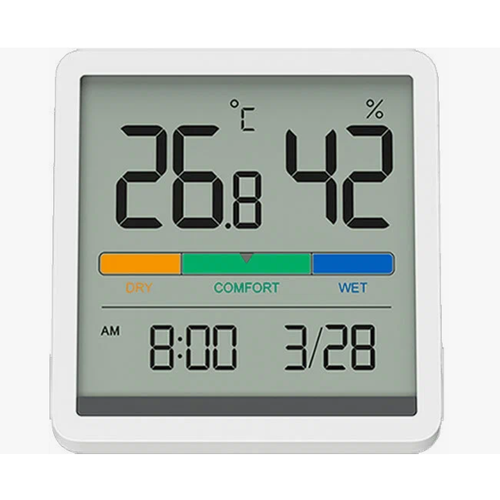 Погодная станция Beheart Temperature and Humidity Clock Display W200 White humidity temperature measuring thermometer moisture clock dropship