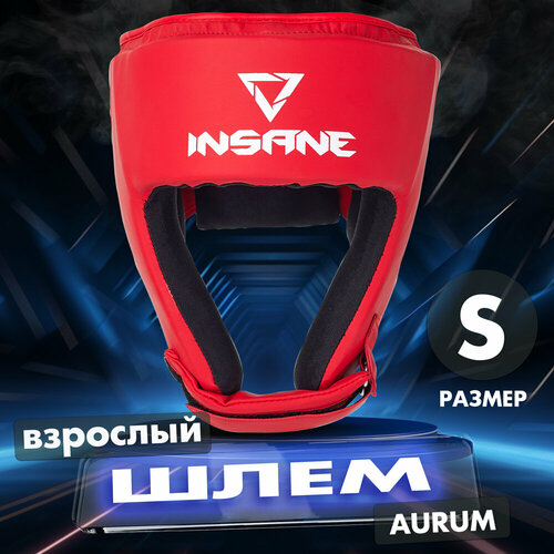 Шлем открытый взрослый Insane Aurum, пу, красный размер S