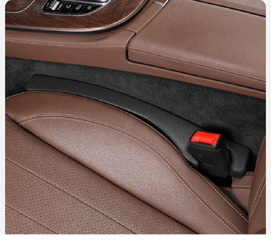 Заглушки между сиденьем и консолью/ Автомобильный валик для щелей сидений / Заглушка-уплотнитель черный
