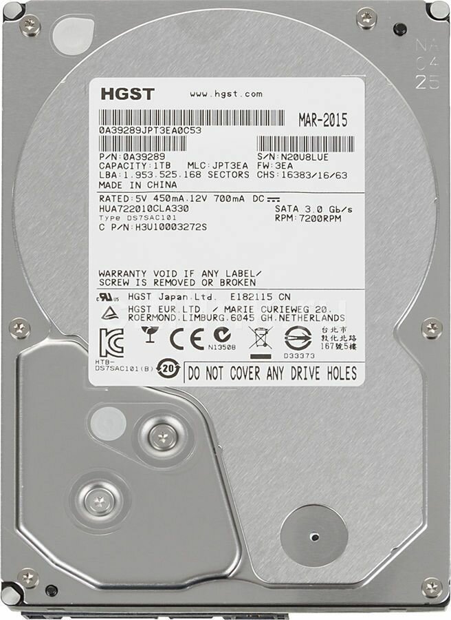 Жесткий диск HGST 1 ТБ HUA722010CLA330