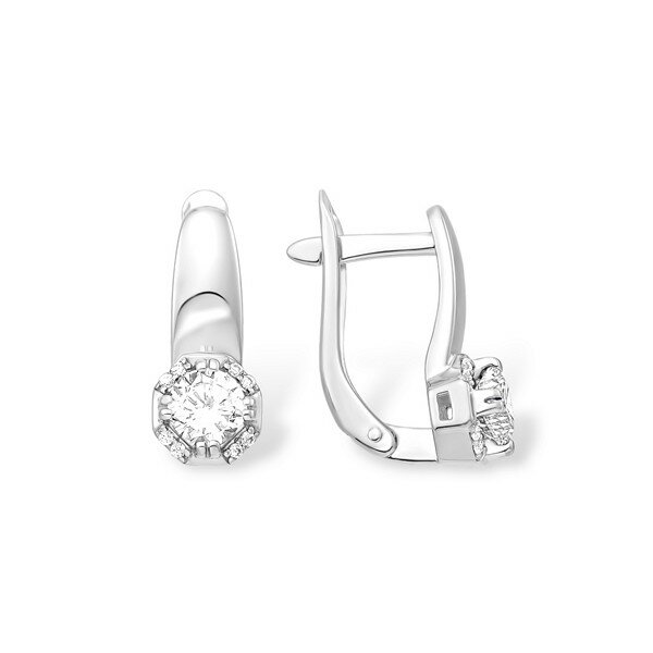 Серьги JEWELIN, серебро, 925 проба, фианит