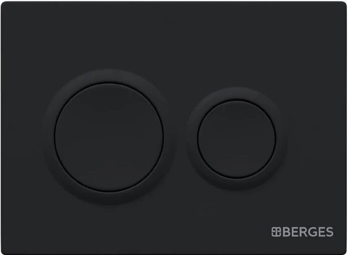 Кнопка смыва Berges Novum O5 040065 для инсталляции черный матовый