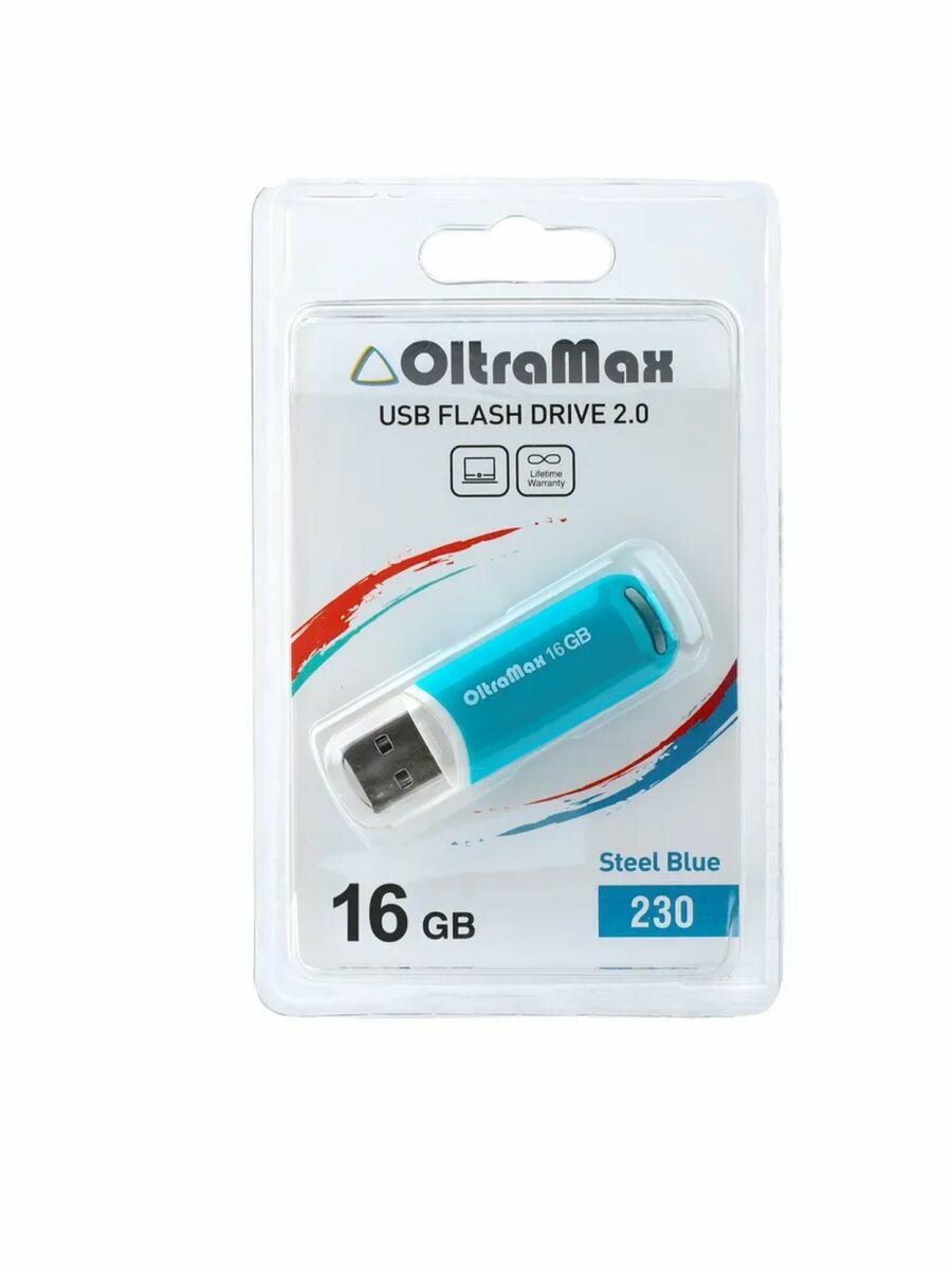 USB флеш накопитель OM-16GB-230 св. синий