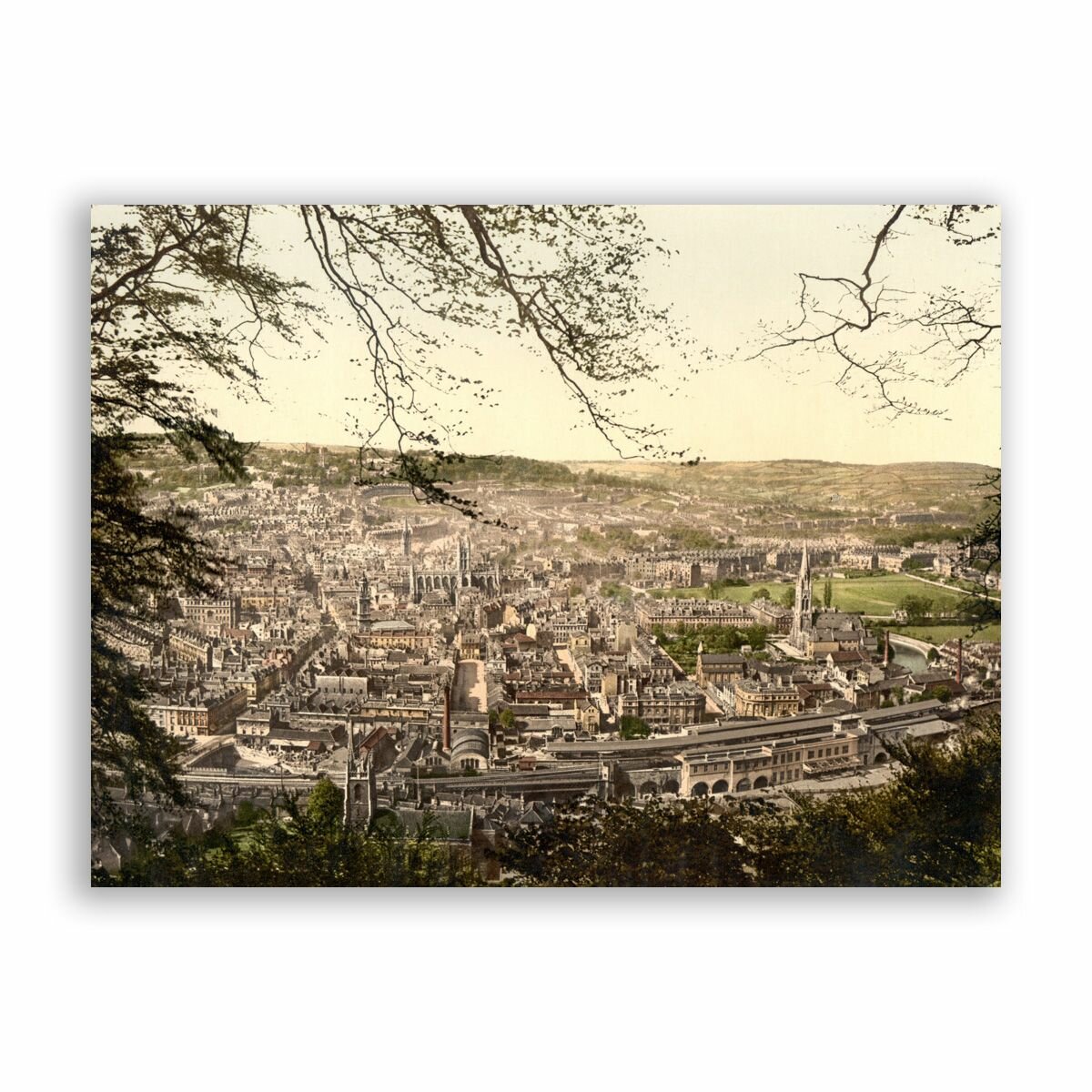 Постер, плакат на бумаге / From Beechen Cliff, Bath, England / Размер 80 x 106 см