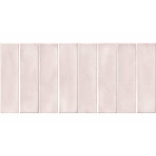 Керамическая плитка Cersanit Pudra кирпич рельеф розовый PDG074D для стен 20x44 (цена за 1.05 м2)