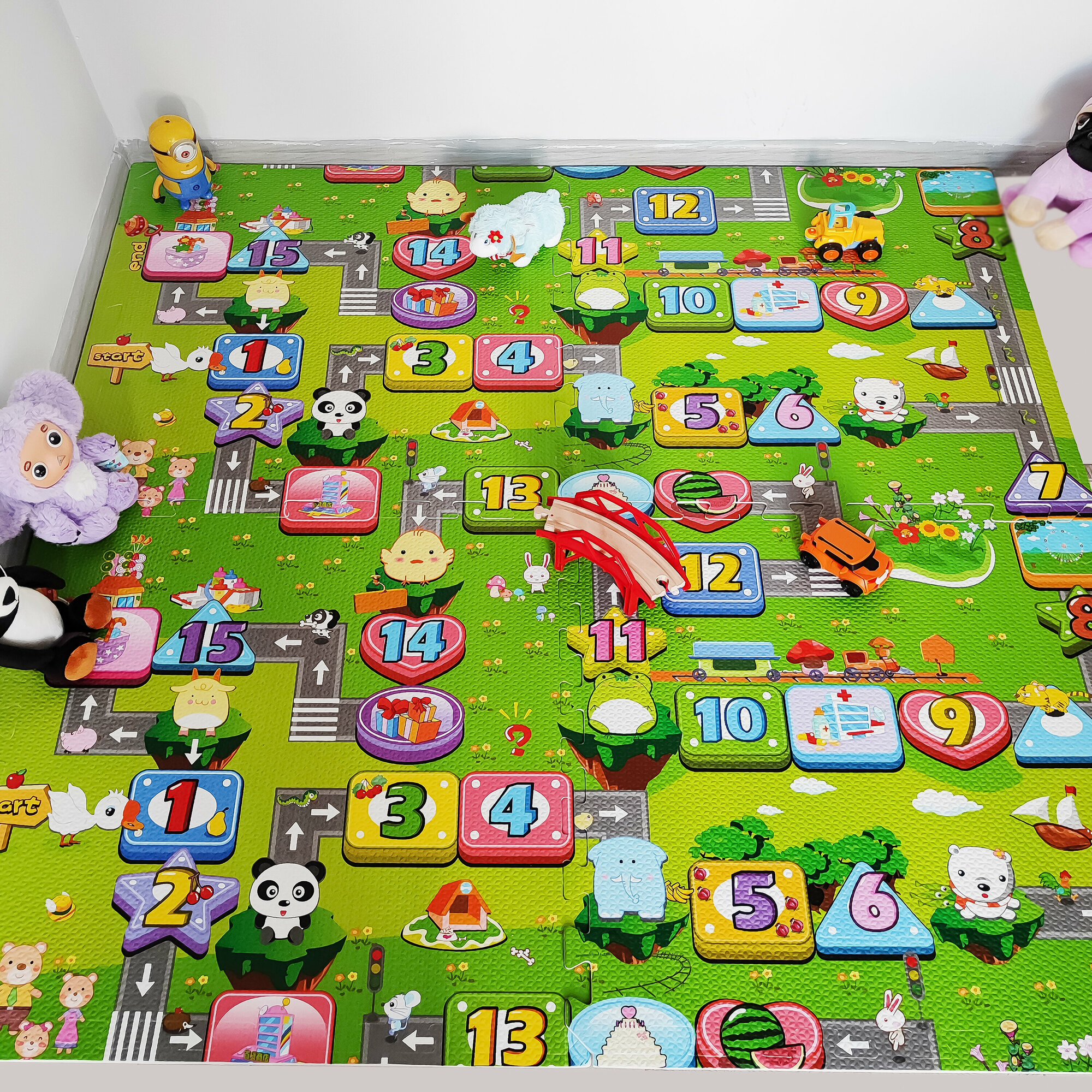 фото Коврик-пазл детский развивающий игровой 120*120*1 см Baizheng