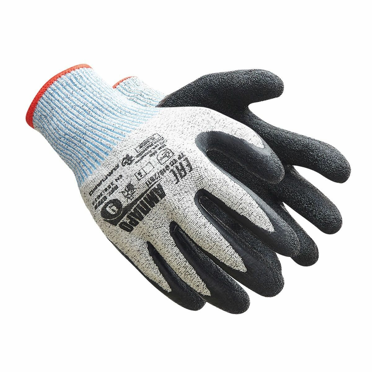 фото Перчатки Ампаро универсальные свмпэ-трикотаж 13 класс, латексное покрытие, р-р 9