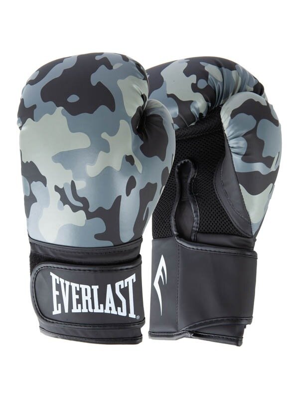 Боксерские перчатки тренировочные Everlast Spark - Серый Камуфляж (16 oz)
