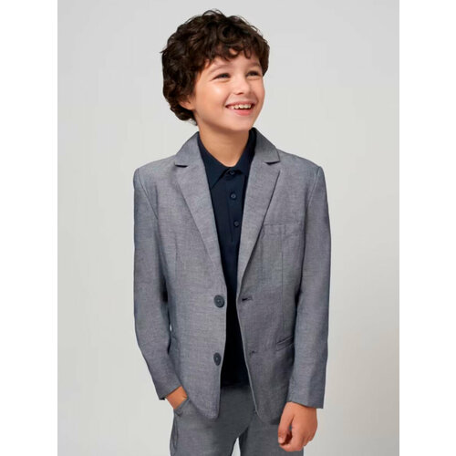 пиджак Mayoral, размер 152, серый пиджак шалуны размер 36 152 серый