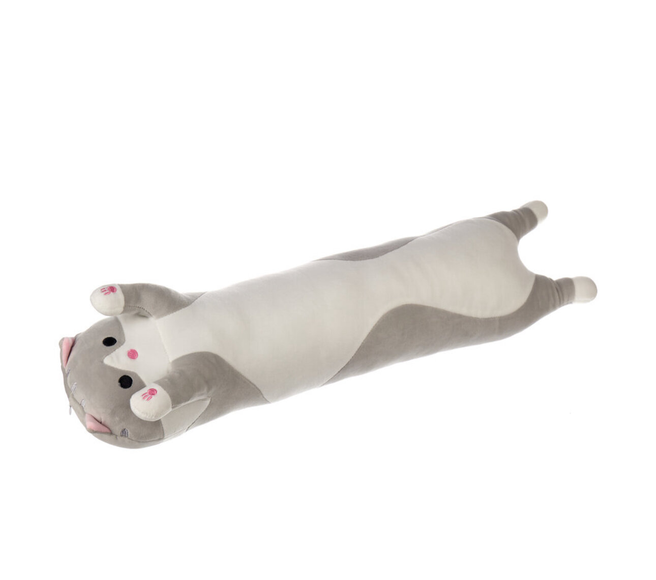 Плюшевый кот батон, 70 см, серый