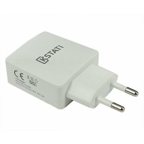 СЗУ-1USB Kstati QC10 Quick Charge 3.0, 2A, белый устройство зарядное olm 038718 в прикуриватель 1usb 5 4 quick charge 3 0 30w черный olmio