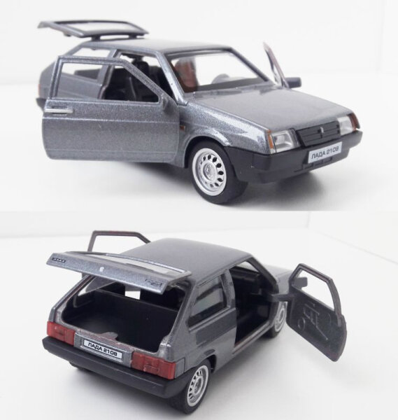 Машинка Lada 2108 Спутник, серая — фото 1