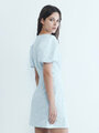 Платье Befree мини с рукавами-фонариками 2421414014-53-XL черно-белый принт размер XL