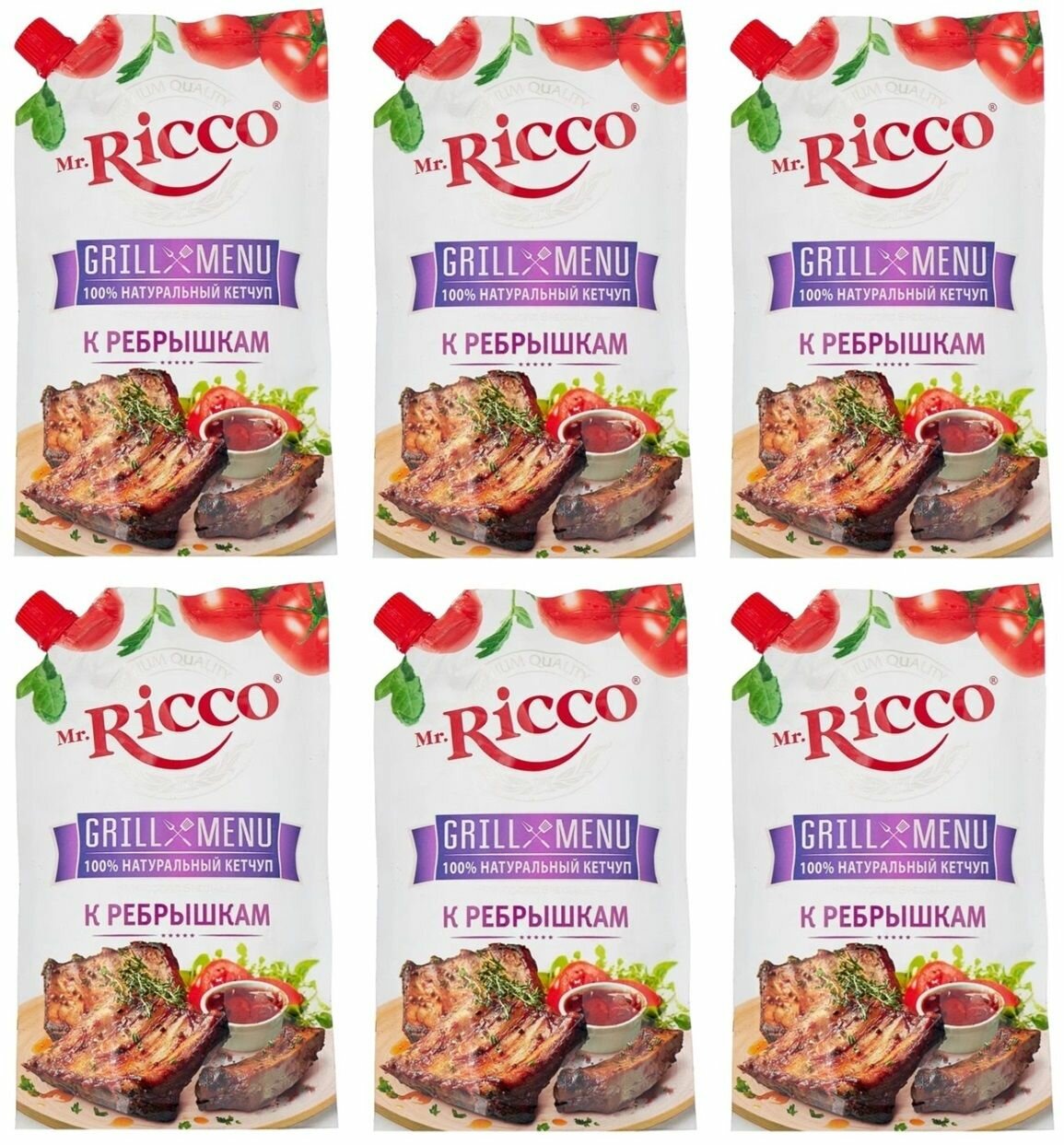 Mr.Ricco Кетчуп К ребрышкам, 300 г, 6 шт/