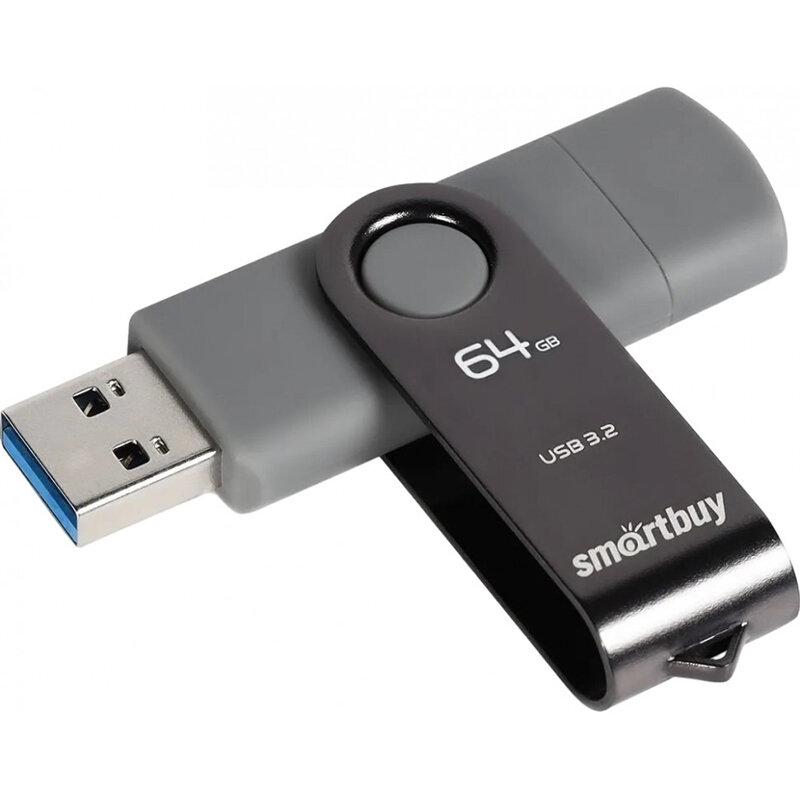 USB Flash Drive 64Gb - SmartBuy Twist Dual SB064GB3DUOTWK