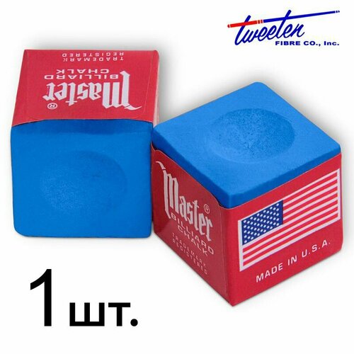 Мел для бильярда Master Tweeten Sky Blue, голубой, 1 шт.
