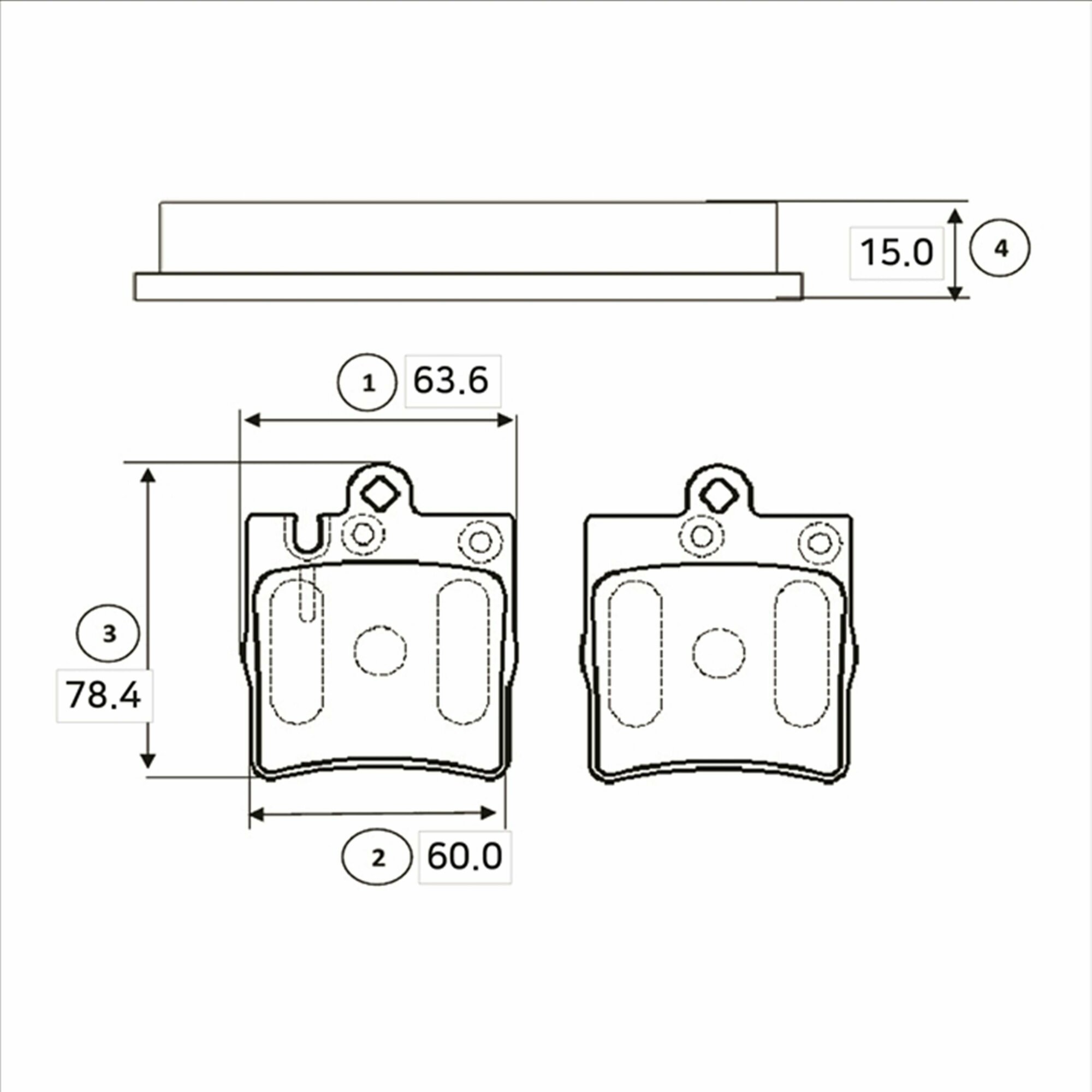 Колодки тормозные Мерседес MERCEDES W210 2.0-5.0 97-02 задние Комплект 4 шт
