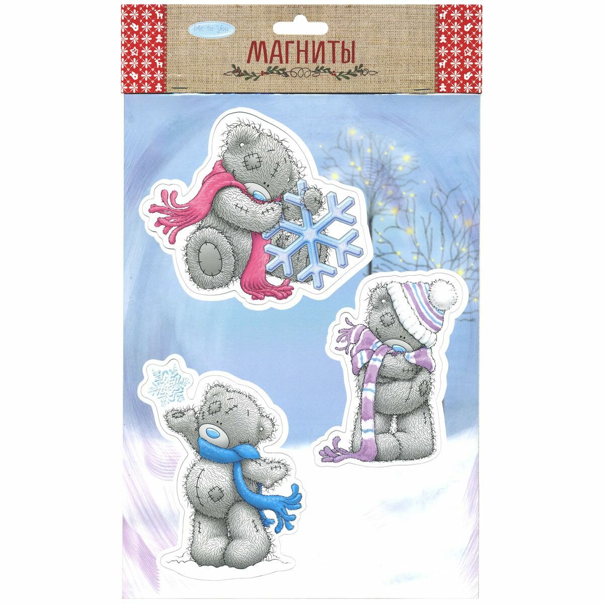 фото Магнит-украшение Winter Wings голубой Мишки, 20*28,5