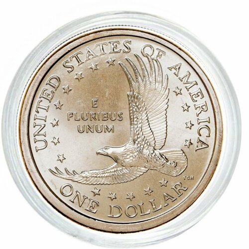 Монета 1 доллар Парящий орел в капсуле. Сакагавея. Коренные американцы. США Р 2008 UNC монета 1 доллар в капсуле парящий орел сакагавея коренные американцы сша 2006 г в unc