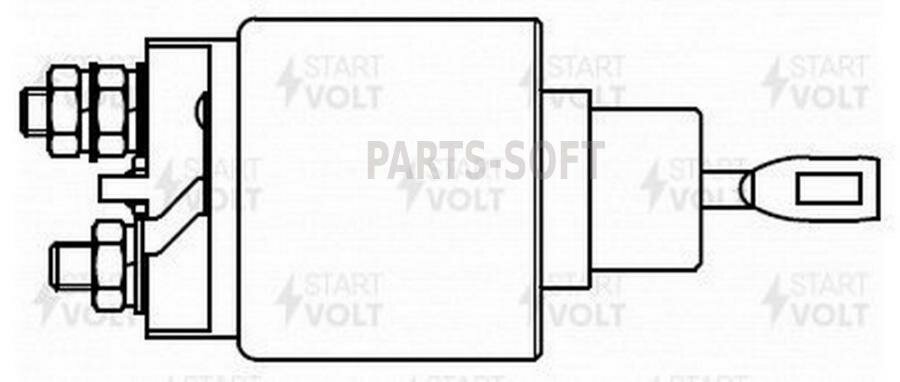 STARTVOLT VSR0717 Реле втягивающее стартера для а/м ГАЗ 2705/2752/2217/3302 c дв. Steyr 560 (VSR 0717)