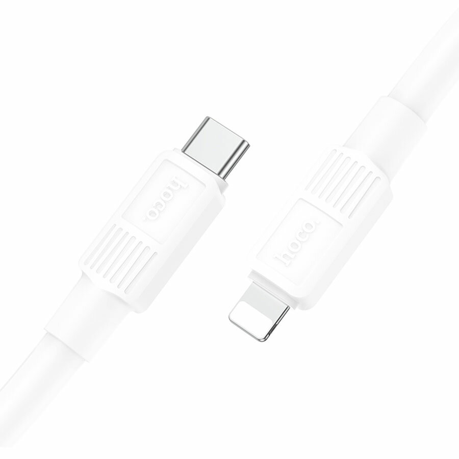 Кабель для айфон USB-C HOCO X84 Solid Type-C - Lightning, 2.4А, 20W, 1 м, белый — фото 1