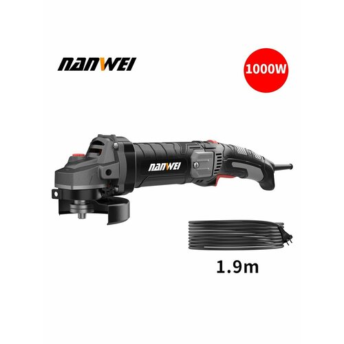 NANWEI 125мм AC Угловая шлифмашина 1000 Вт Длина шнура 1,9 м