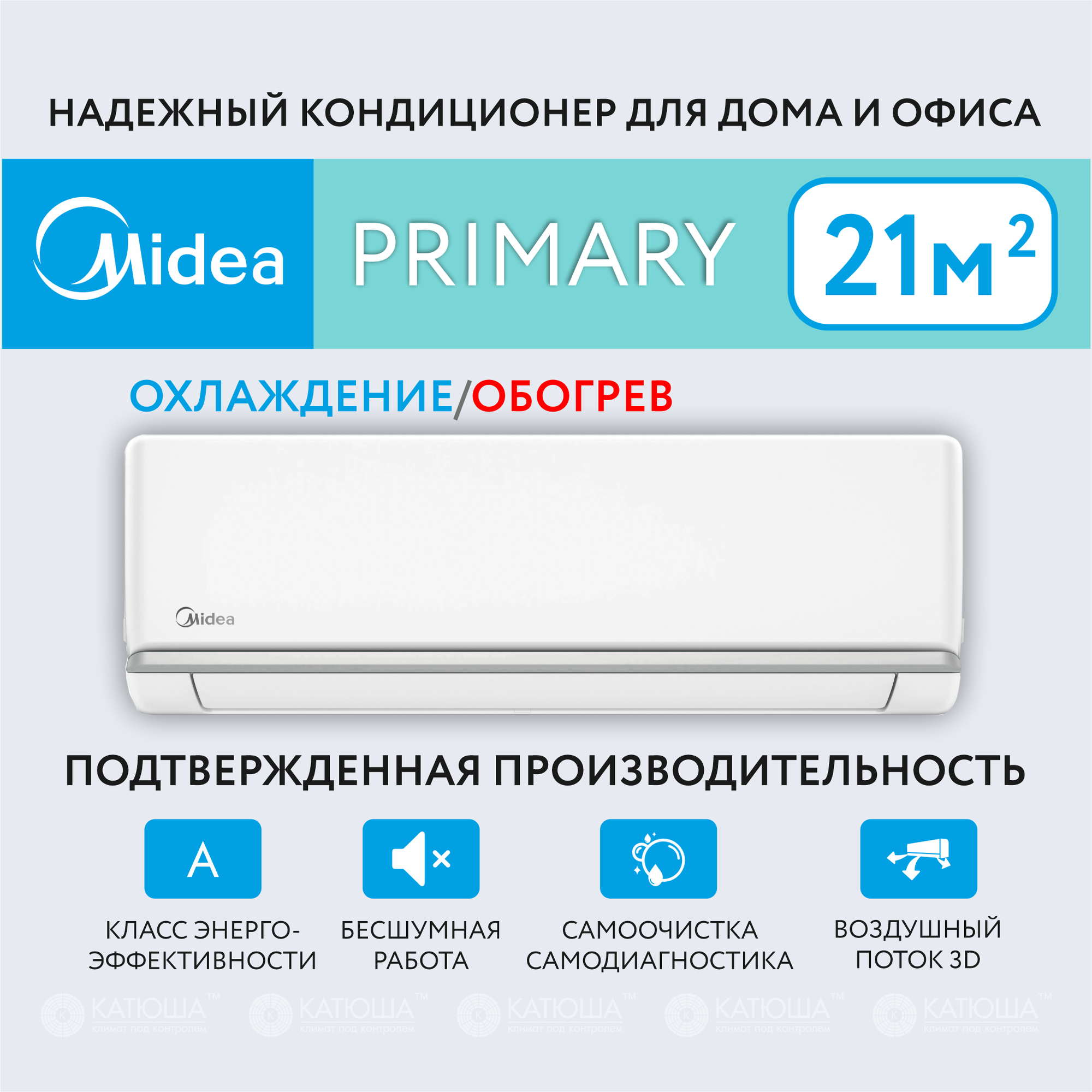 Сплит-система Midea PRIMARY MSAG3-07HRN1-I / MSAG3-07HRN1-O