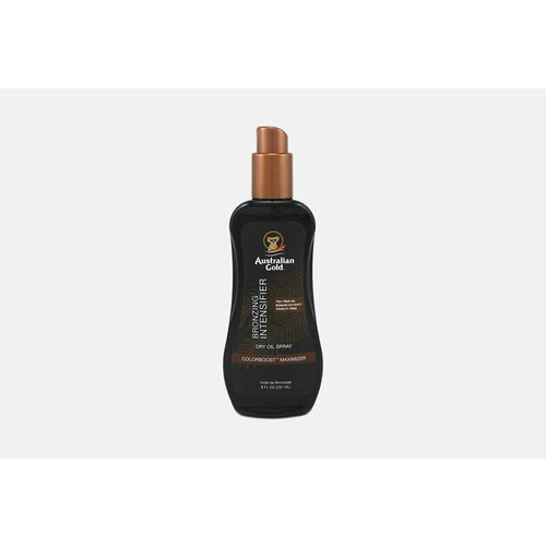 Сухое масло для загара на солнце Бронз Драй Australian Gold Bronzing Intensifier Dry oil spray / объём 237 мл b tan интенсивное сухое масло спрей для загара tanned af intensifier tanning oil 236 мл