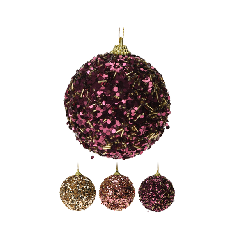 фото Ёлочное украшение Home Collection Pink New Year Розовый Новый год Шар d=8см 1 шт