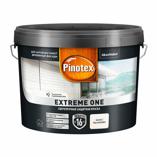 Краска фасадная по дереву Pinotex Extreme One база BC бесцветная 85 л 20883₽