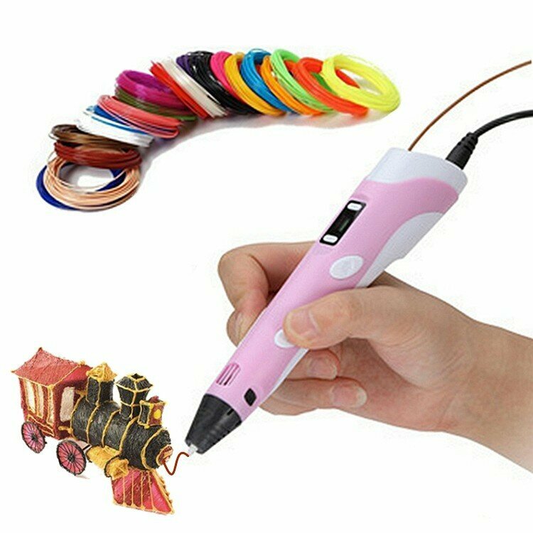 3D-ручка 3D Pen 2 Ручка с набором пластика  3д  Детская электроника  подарок для ребенка