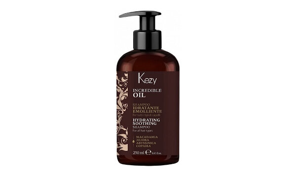 Kezy Incredible Oil Hydrating Soothing Shampoo Шампунь увлажняющий и разглаживающий 250 мл