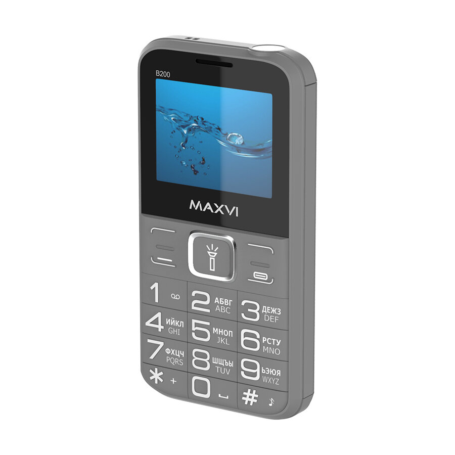 Телефон MAXVI B200, 2 SIM, серый