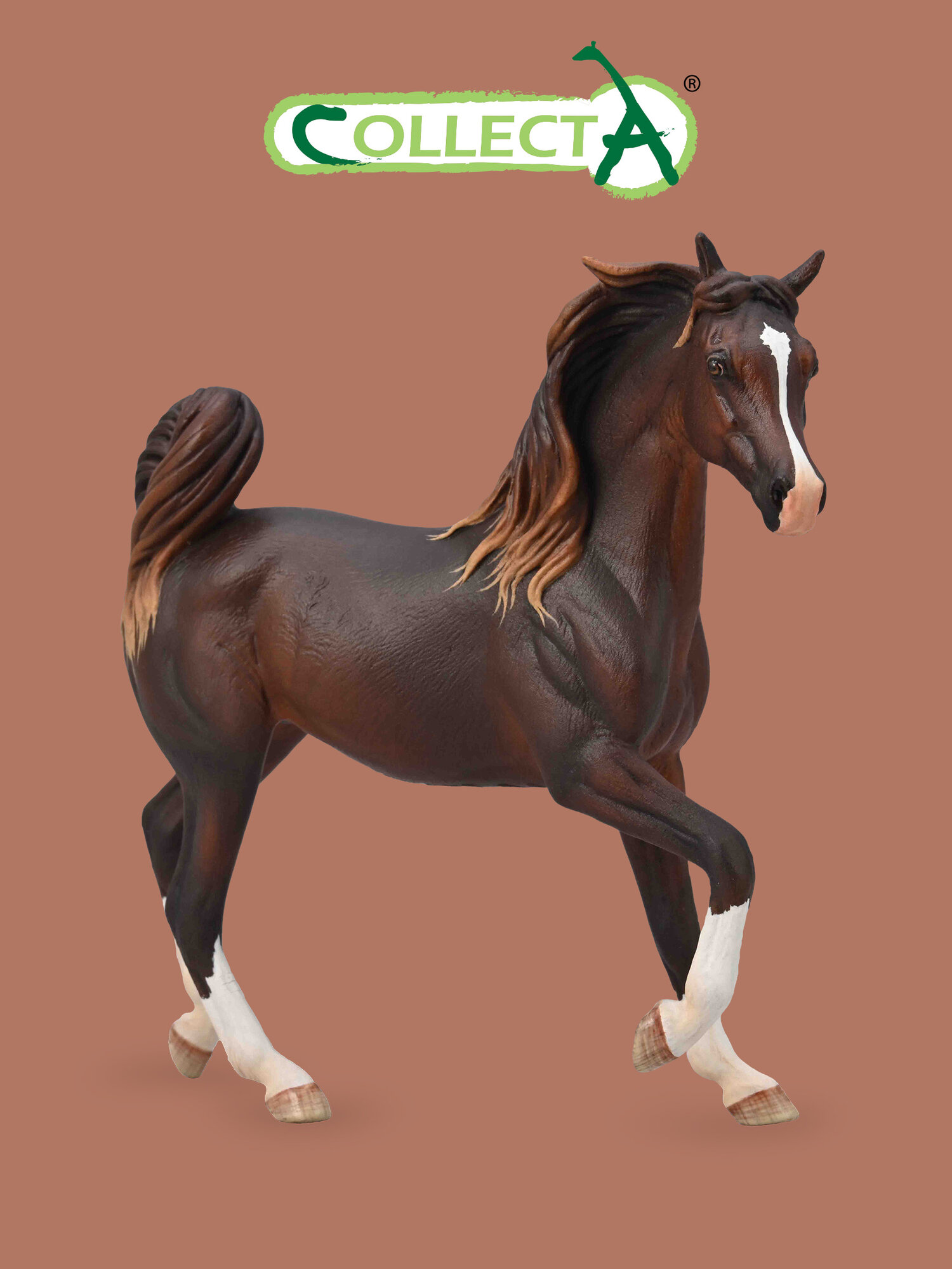 Collecta Фигурка Лошадь Арабская кобыла каштановая XL 88955b с 3 лет