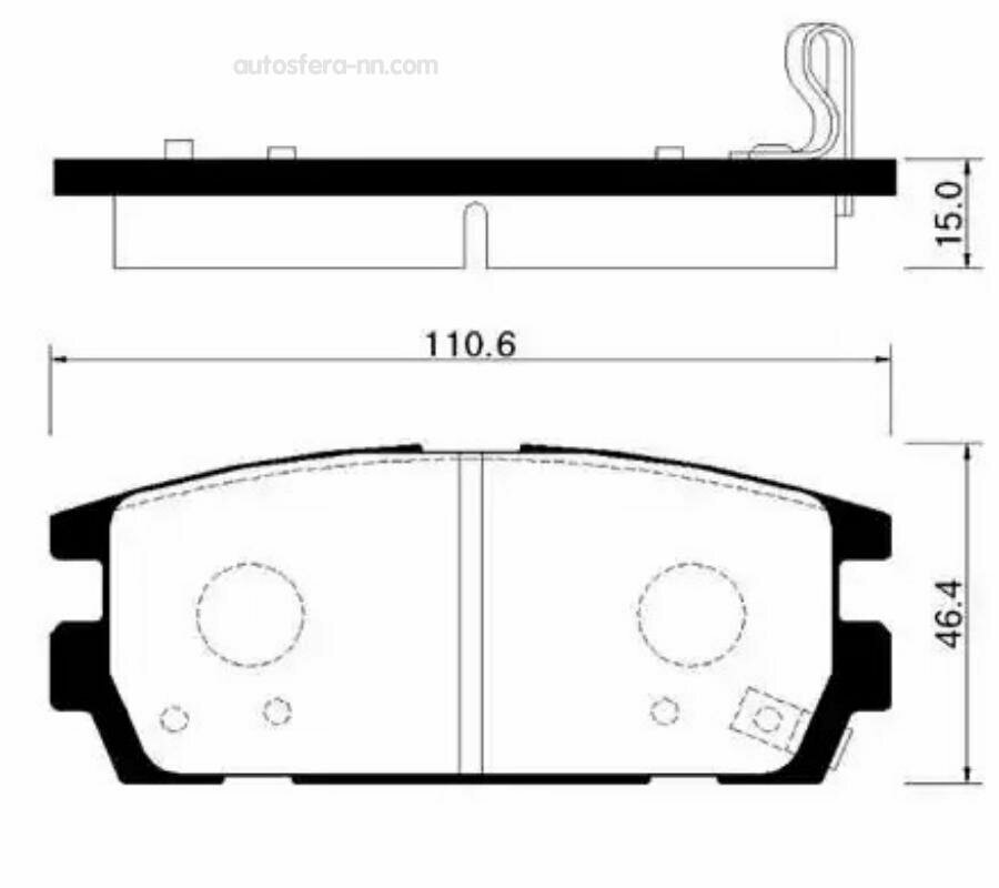 HSB HP0023 Колодки тормозные дисковые задн HYUNDAI: TERRACAN 01-