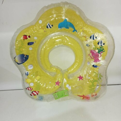 Надувной круг на шею для купания малыша Желтый 390₽