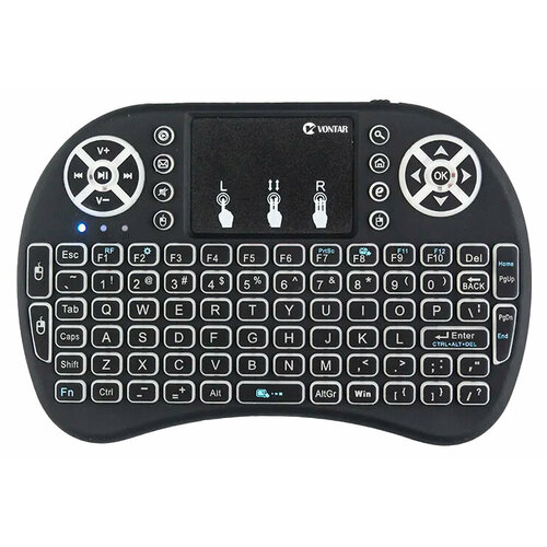 Беспроводная клавиатура с русской раскладкой Vontar I8+ Wireless Keyboard 2.4GHz Air Mouse Touchpad Handheld for Android TV BOX Mini PC Lion ver. смарт тв приставка smart tv box h96 max v11 2 16gb android 11 0 клавиатура i8