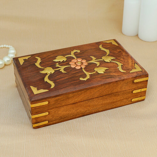 Шкатулка с орнаментом Роза ветров дерево 53х13х20 см 1633₽