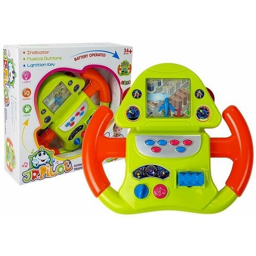 Детский руль Lean Toys Jr Pilot фигурки яиц динозавров резиновые присоски lean toys