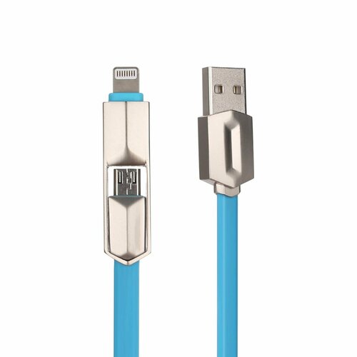 Кабель USB 2A (microUSB/iOS Lighting) 1м MUJU MJ-38