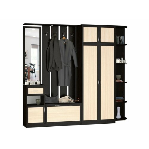 Прихожая в коридор Летиция 3 230х210х35 венге цаво дуб молочный 46794₽