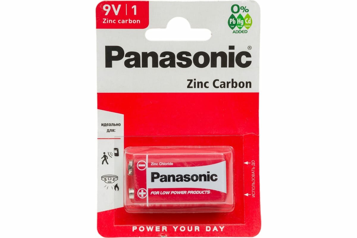 Батарейка Panasonic 6F22 Zinc Carbon BL1 254