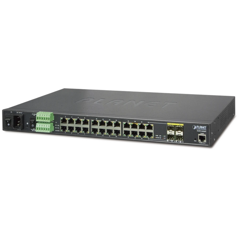 IGSW-24040T индустриальный управляемый коммутатор/ IP30 19" Rack Mountable Industrial L2+/L4 Managed Ethernet Switch, 24