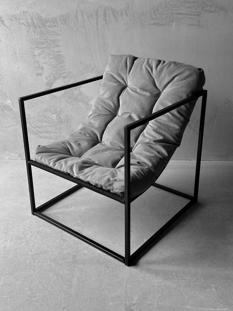 Кресло для дома и офиса "Лофтовик +"Grey"
