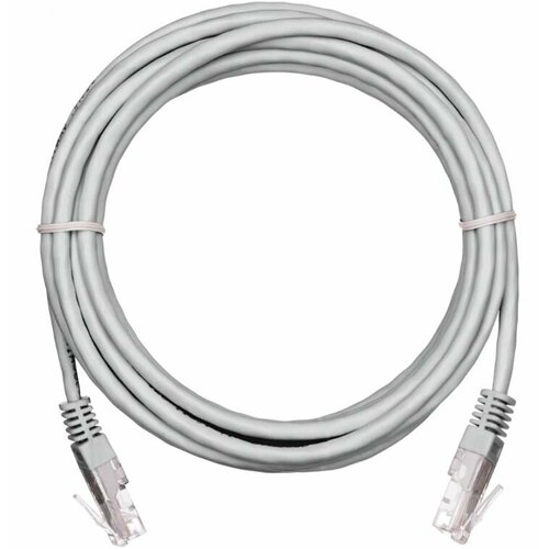 Патч-корд NETLAN UUTP 4 пары Кат5е 2хRJ458P8C 5м серый - 3 шт 450₽
