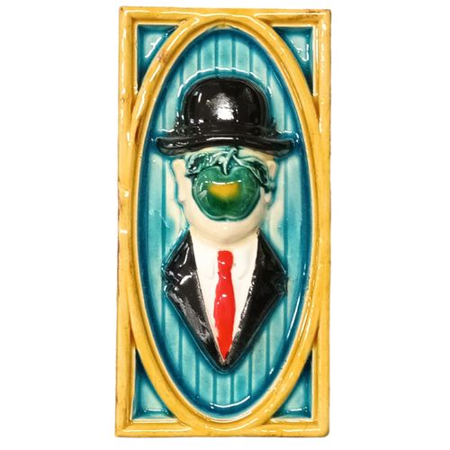 Панно керамическое ручной работы BULYGIN porcelain «Магритт», разноцветное, 14 см