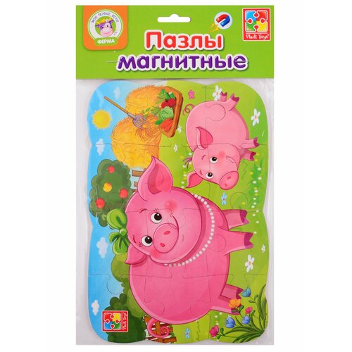 пазлы на магните vladi toys мои первые игры бегемот vt3205 57 Пазлы на магните Vladi Toys Поросенок