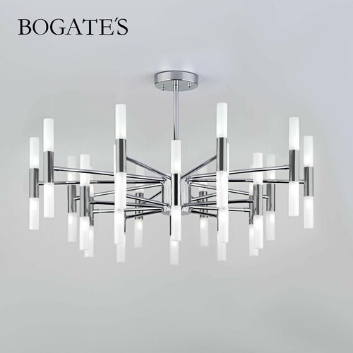 Люстра Bogates Умная люстра Bogates Bastone 345/346/350/351 Smart, G4, 72 Вт, кол-во ламп: 24 шт., цвет арматуры: хром, цвет плафона: белый, Wi-Fi, G4, 120 Вт, кол-во ламп: 40 шт., цвет: хром