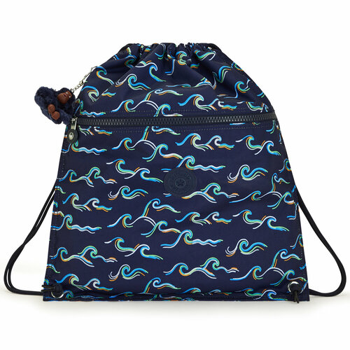 Рюкзак-мешок Kipling KI5637W92 Supertaboo Medium Drawstring Bag *W92 Fun Ocean Prt kipling рюкзак мешок k094874dx supertaboo medium drawstring bag 4dx true blue tonal