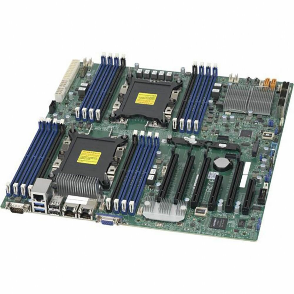 SuperMicro Материнская плата SuperMicro Материнcкая плата SuperMicro MBD-X11DPI-NT E-ATX Up to 2TB 3DS ECC RDIMM 14 SATA3 4 USB 2.0 ports 5 USB 3.0 ports 1 VGA port, 2x10GbE (272297) (incl. 1x I/O Shield MCP-260-00042-0N, 2x CBL-0044L) MBD-X11DPI-NT